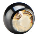 Schwarze Kristallsteinkugel für 1.6mm Stäbe