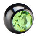 Schwarze Kristallsteinkugel für 1.6mm Stäbe