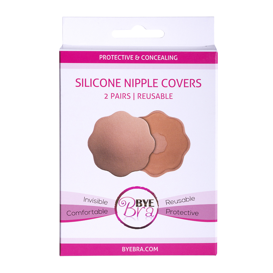Bye Bra - Silk-Silicone Nipple Covers - 2 Paare